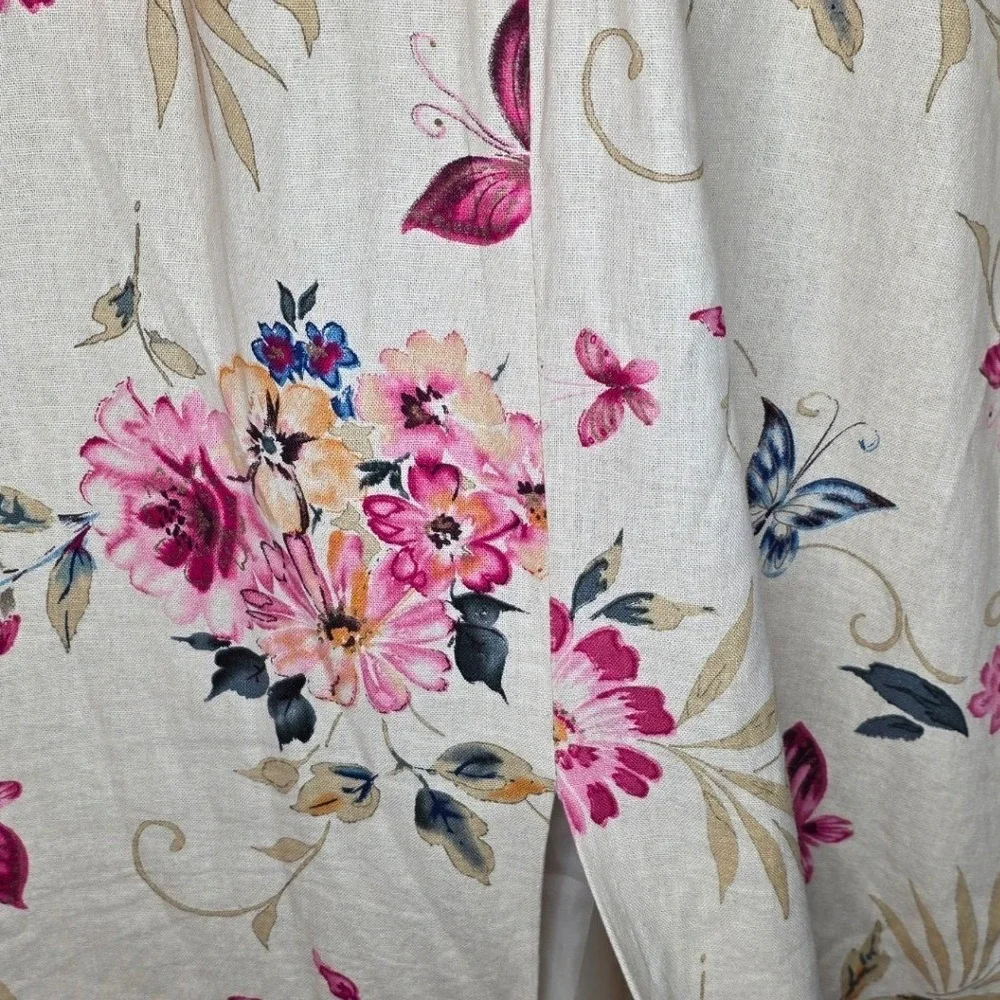Ultra Dress New York Floral Butterfly Sheath Women Size 12‎ Beige Wedding guest - Picture 7 of 9
